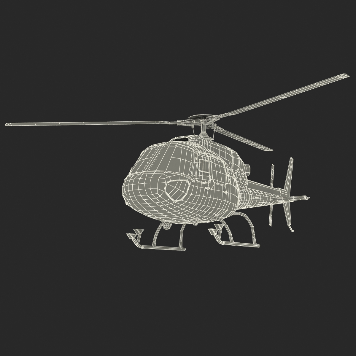 3D Police Aviation Eurocopter AS 355 model