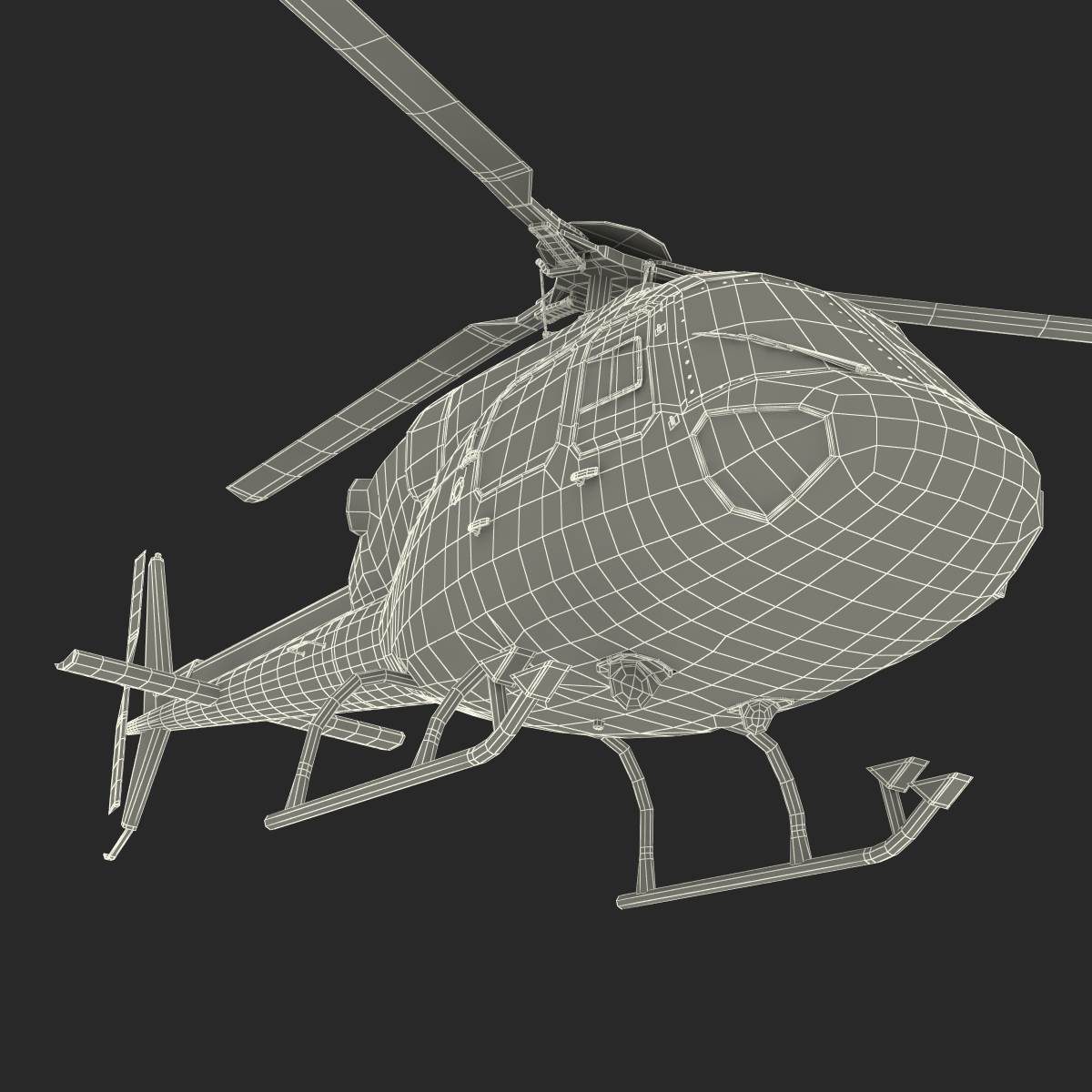 3D Police Aviation Eurocopter AS 355 model