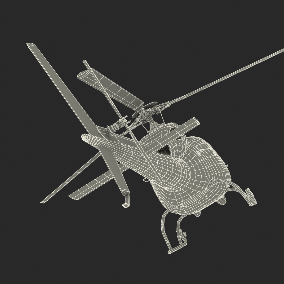 3D Police Aviation Eurocopter AS 355 model