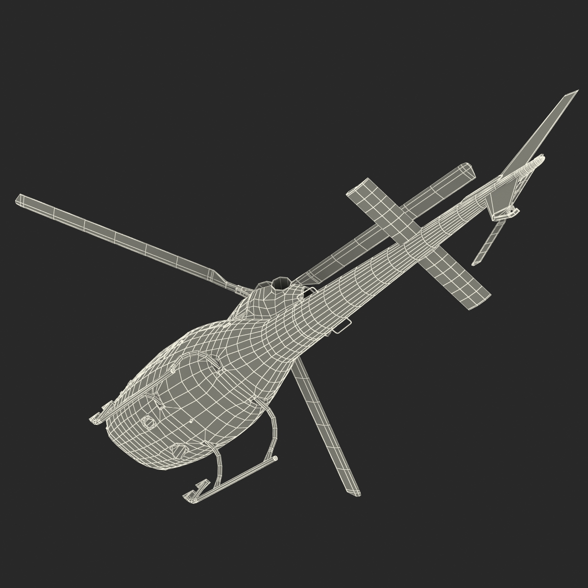 3D Police Aviation Eurocopter AS 355 model