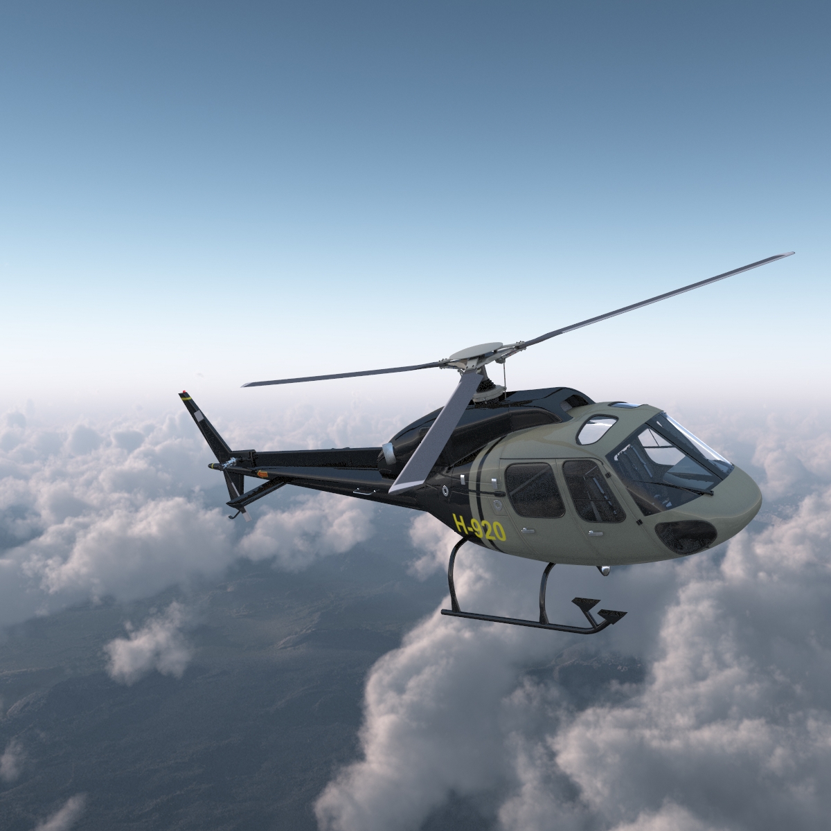 Eurocopter AS 355 2 3D model