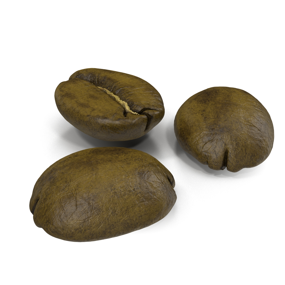 3D model Roasted Green Coffee Bean