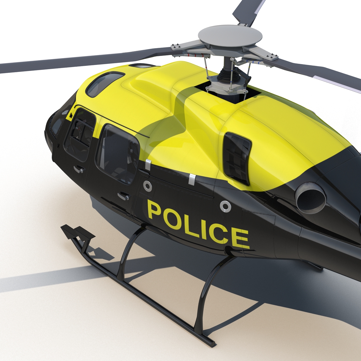 3D model Police Aviation Eurocopter AS 355 Rigged