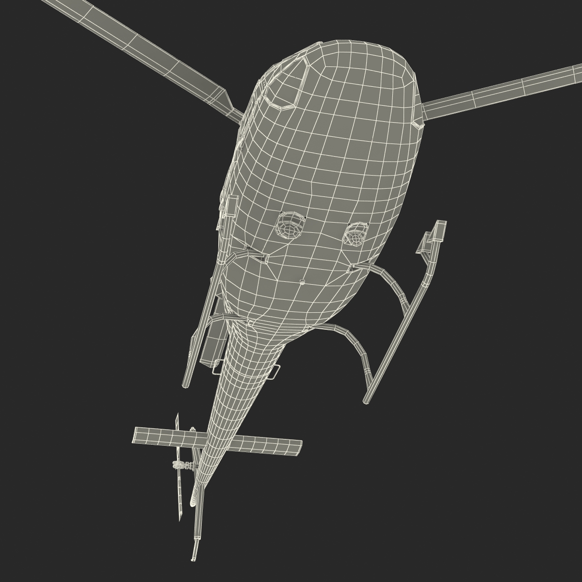 3D model Police Aviation Eurocopter AS 355 Rigged