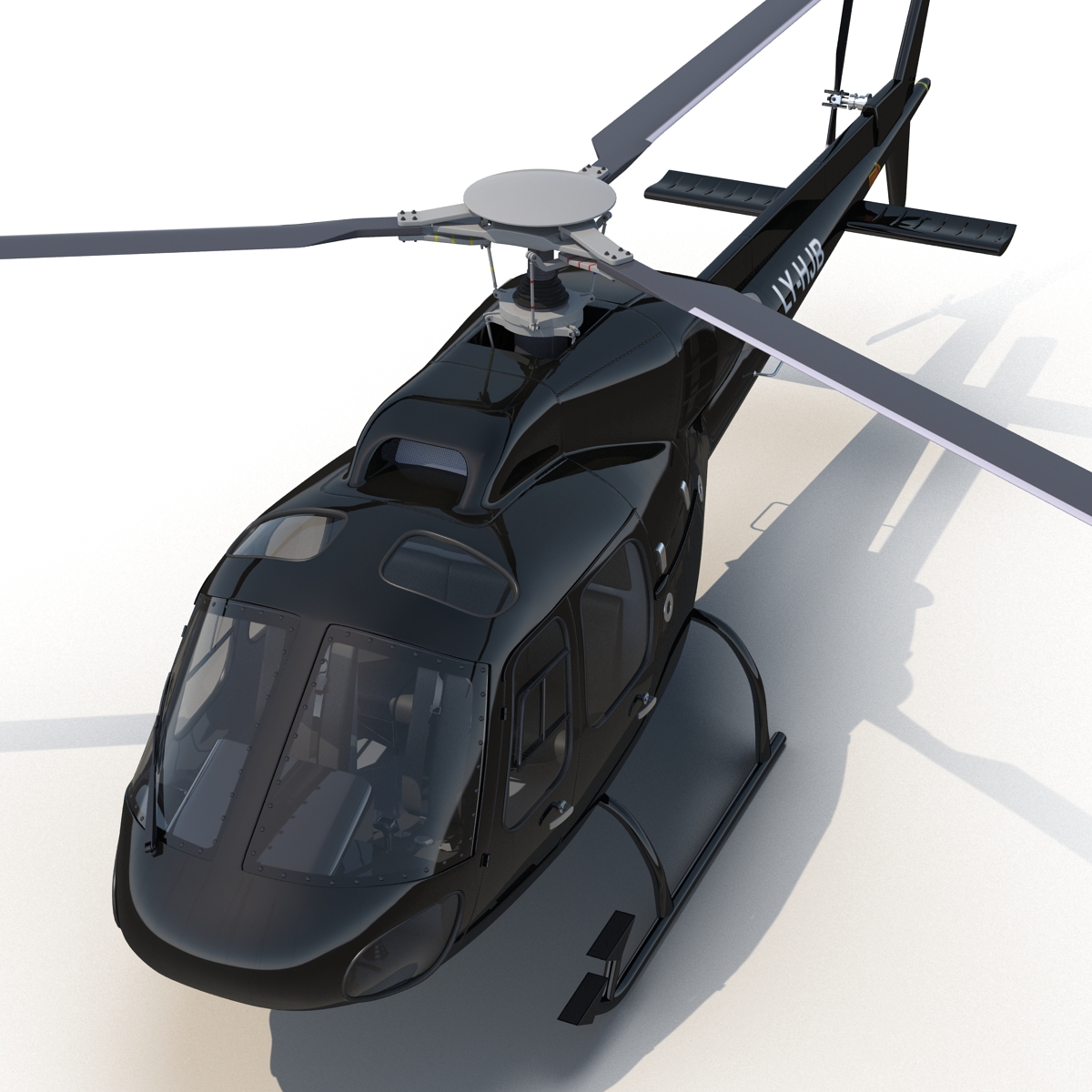 Eurocopter AS 355 Rigged 3D model