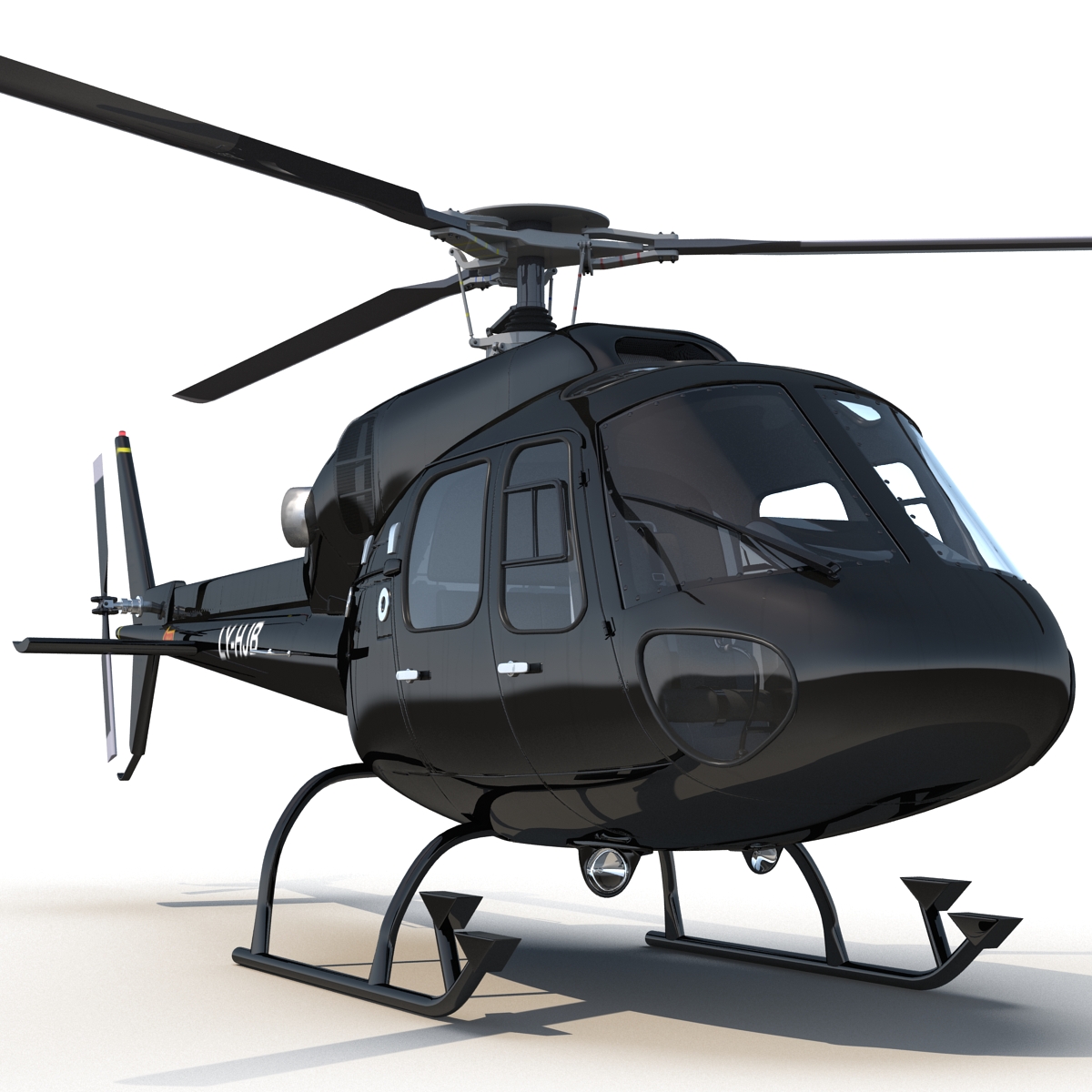 Eurocopter AS 355 Rigged 3D model