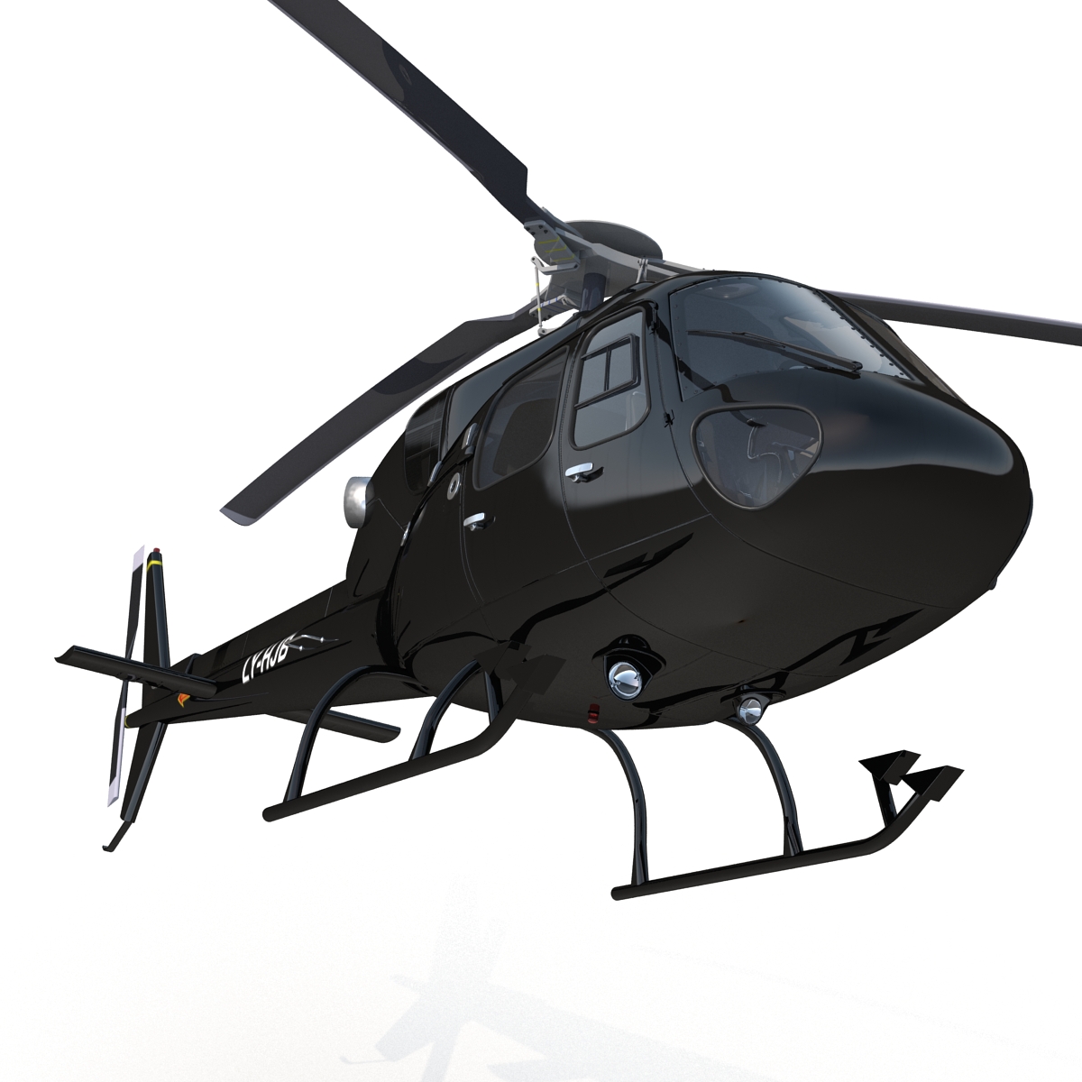 Eurocopter AS 355 Rigged 3D model