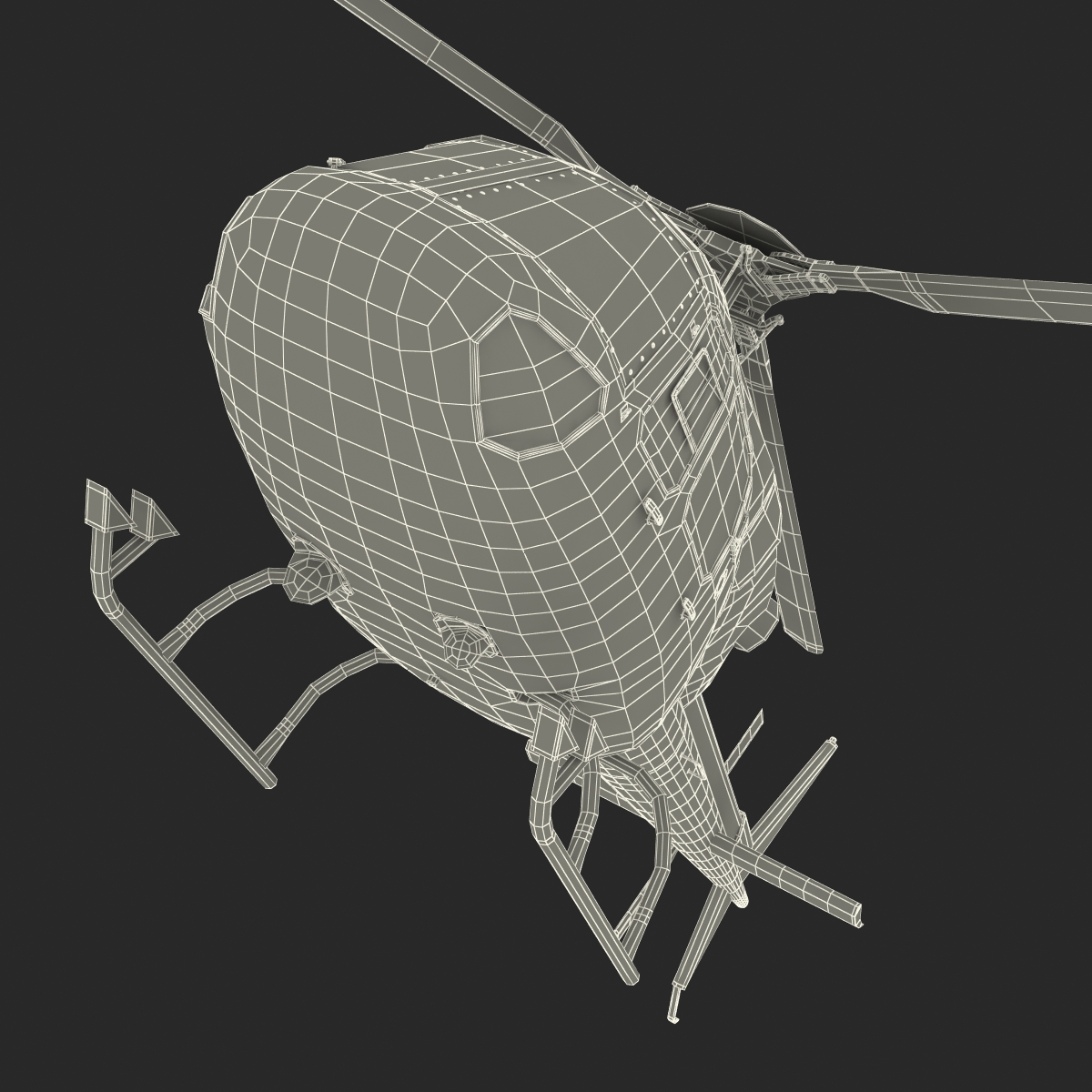 Eurocopter AS 355 Rigged 3D model