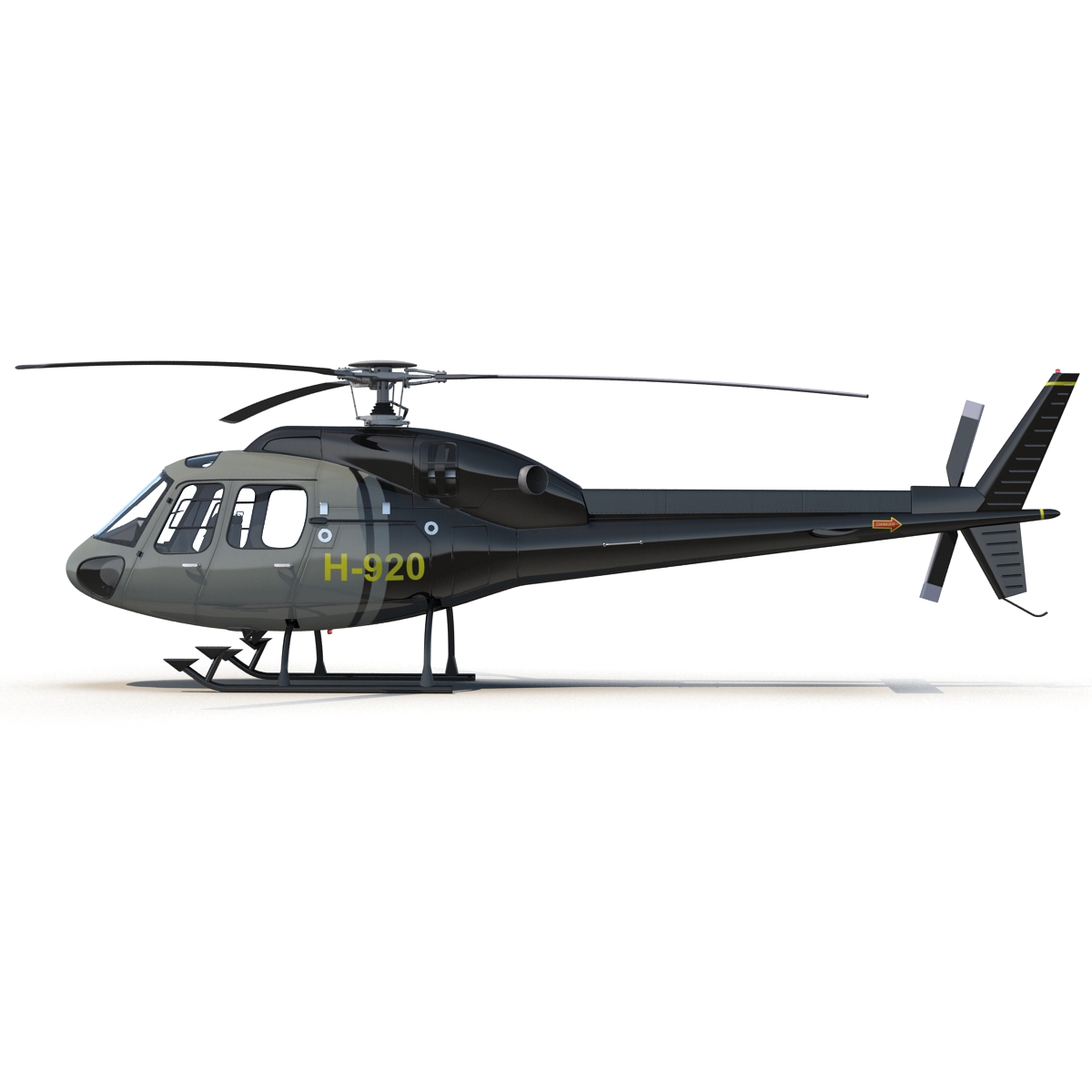 3D Eurocopter AS 355 Rigged 2