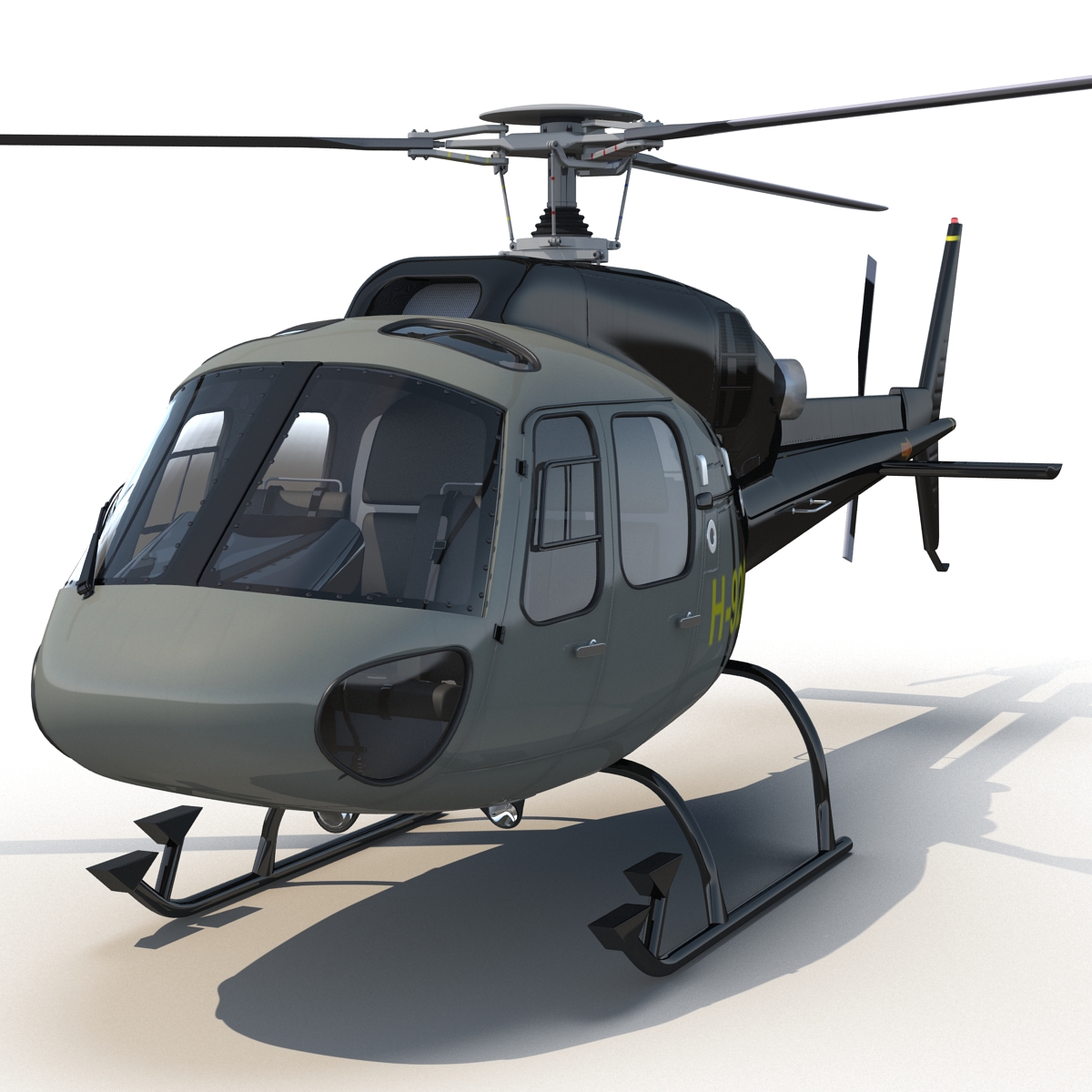 3D Eurocopter AS 355 Rigged 2