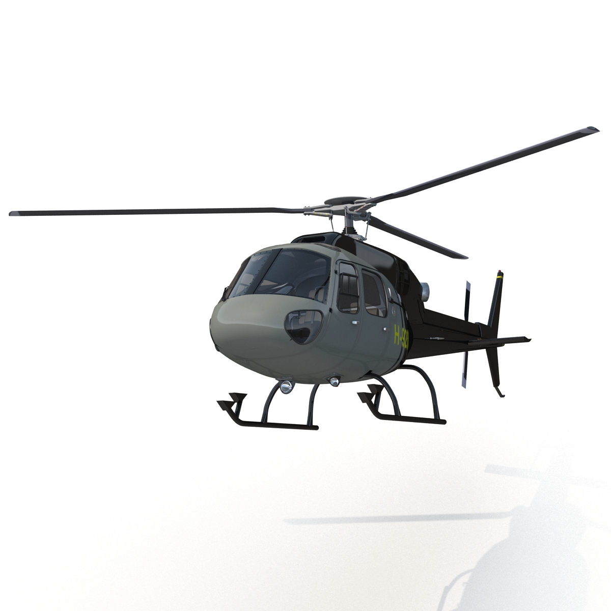 3D Eurocopter AS 355 Rigged 2