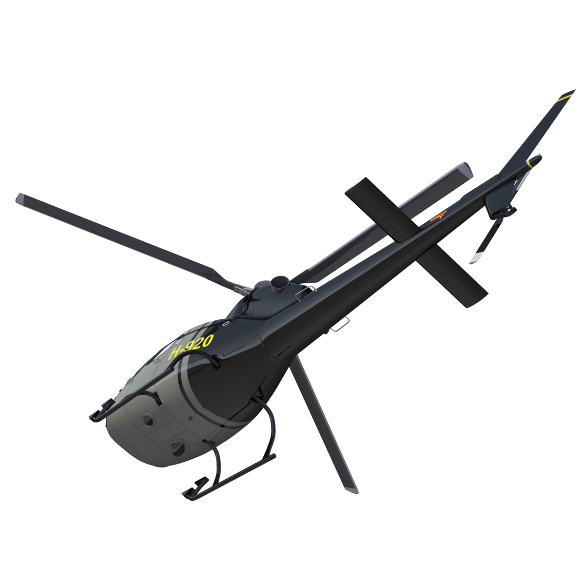 3D Eurocopter AS 355 Rigged 2