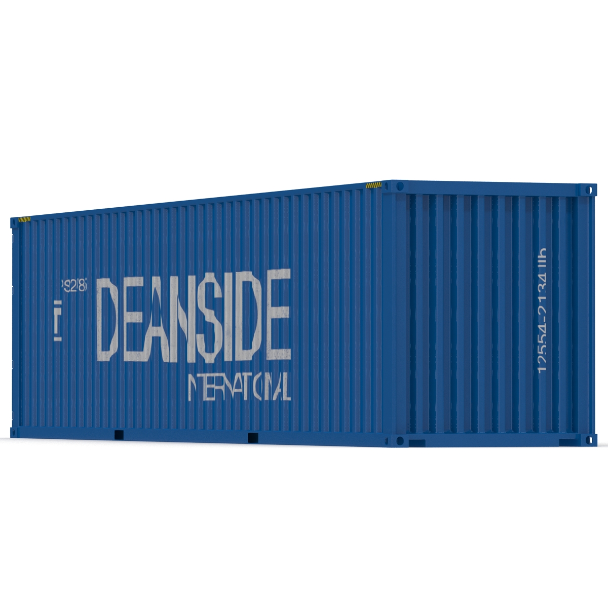 3D model 40 ft High-Cube Container Blue