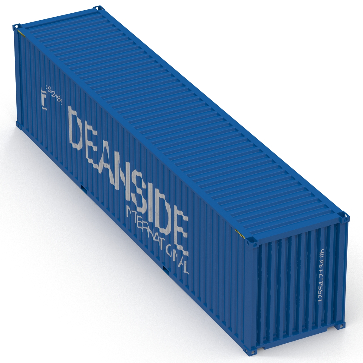 3D model 40 ft High-Cube Container Blue