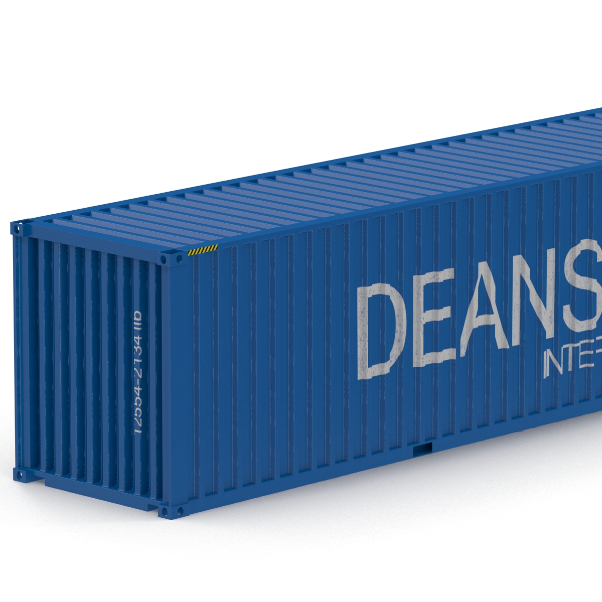 3D model 40 ft High-Cube Container Blue