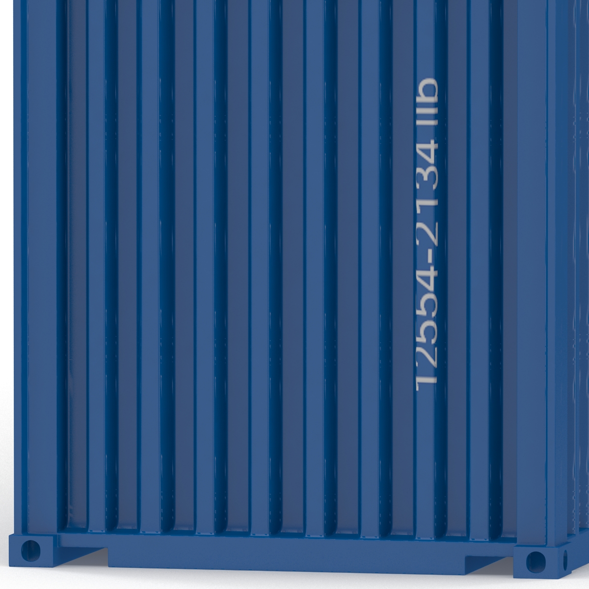 3D model 40 ft High-Cube Container Blue