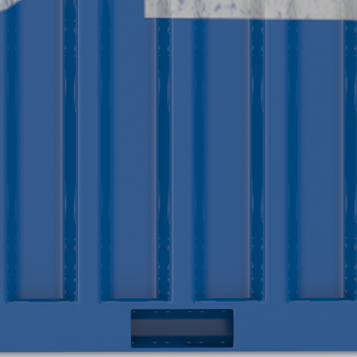 3D model 40 ft High-Cube Container Blue