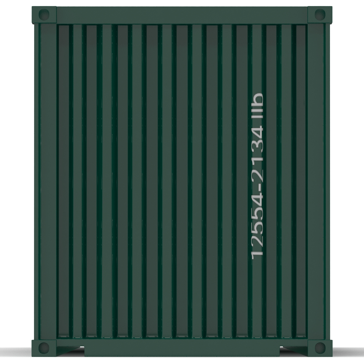 3D 40 ft High-Cube Container Green