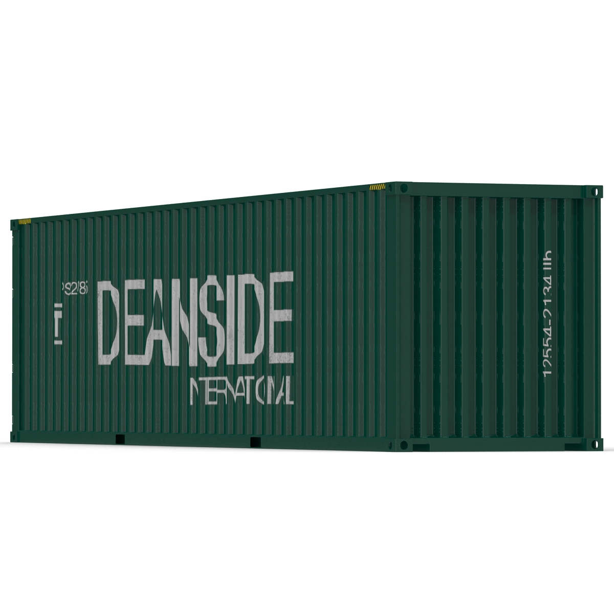 3D 40 ft High-Cube Container Green