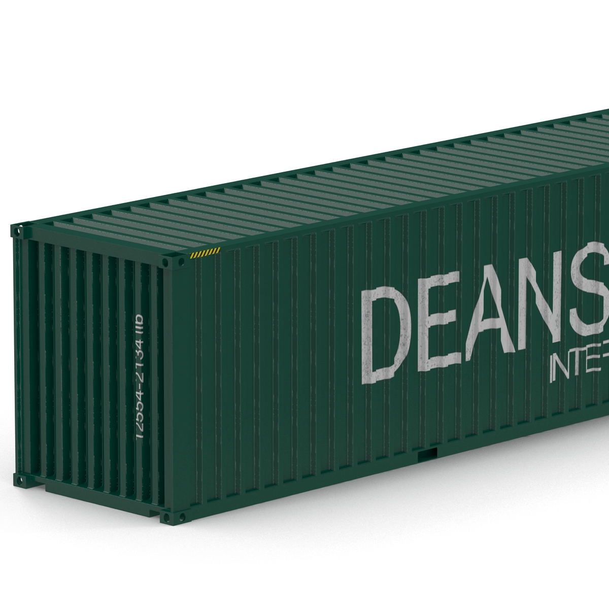 3D 40 ft High-Cube Container Green