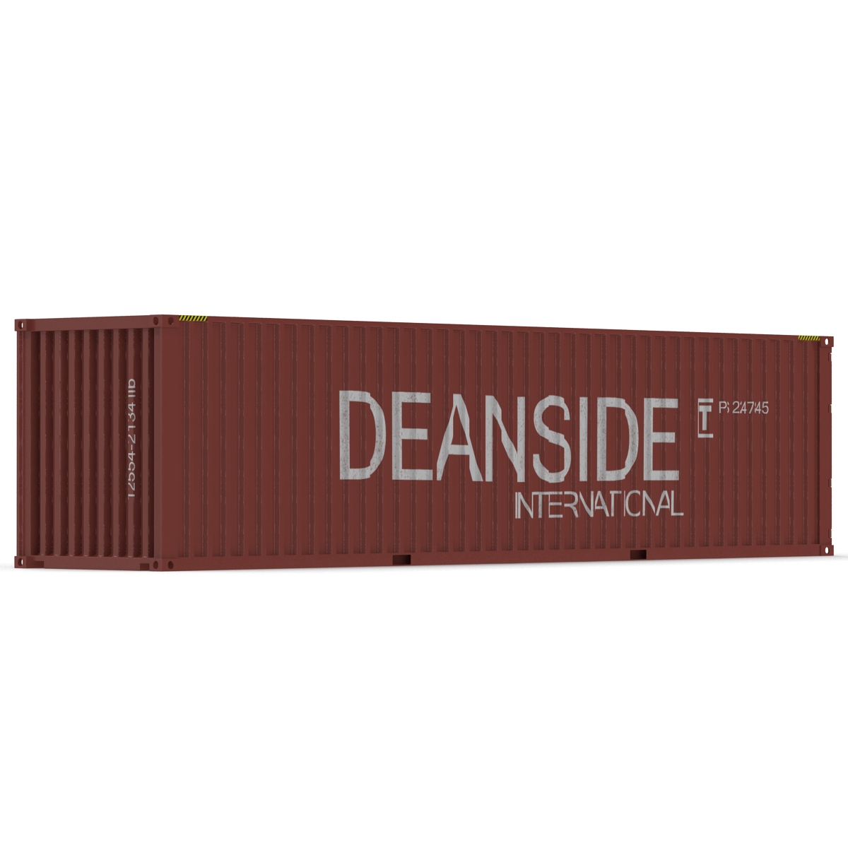 40 ft High-Cube Container Red 3D model