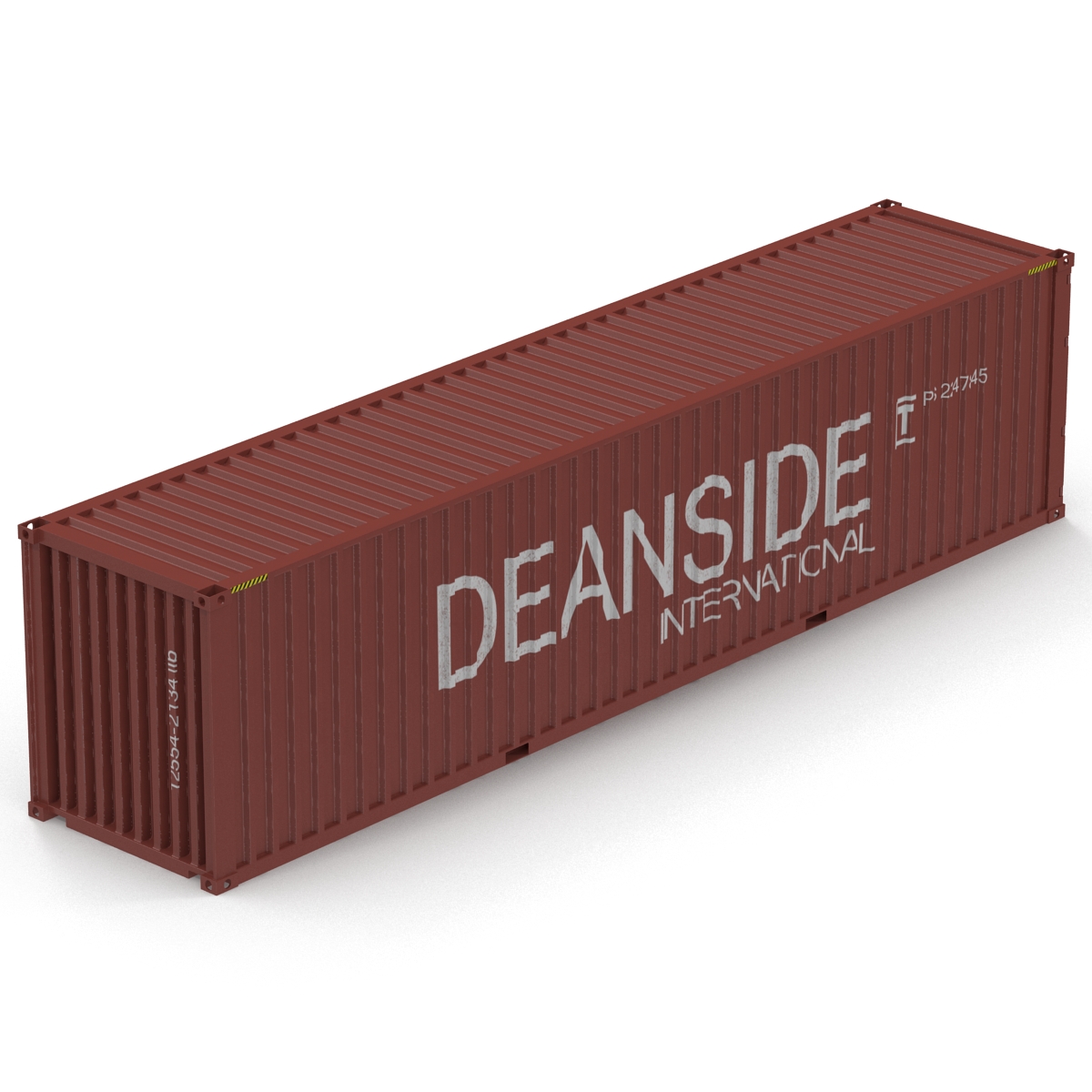 40 ft High-Cube Container Red 3D model