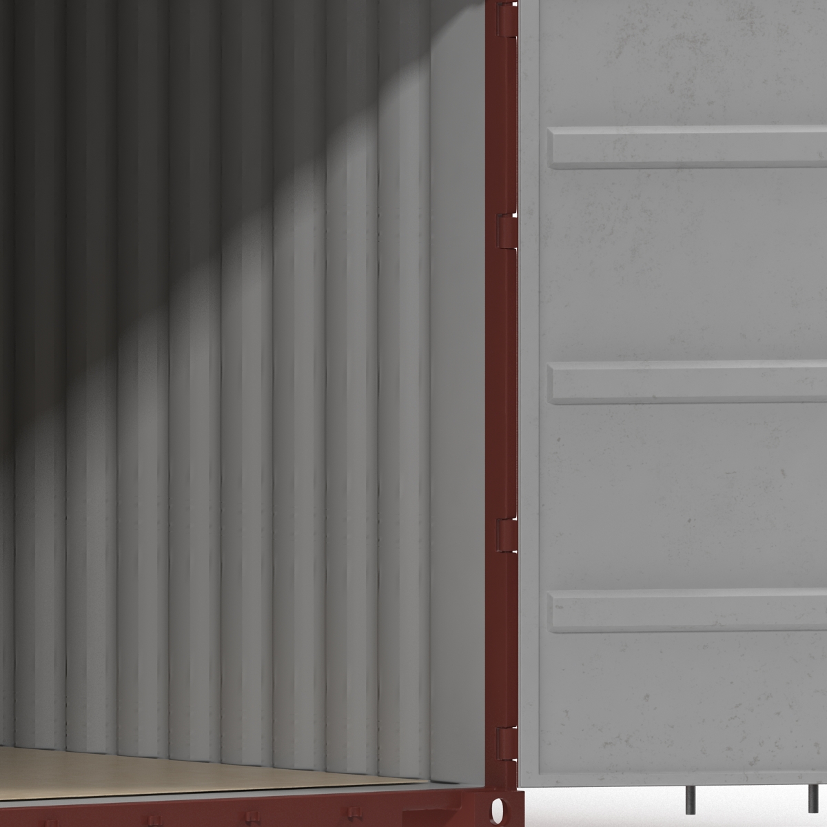 40 ft High-Cube Container Red 3D model