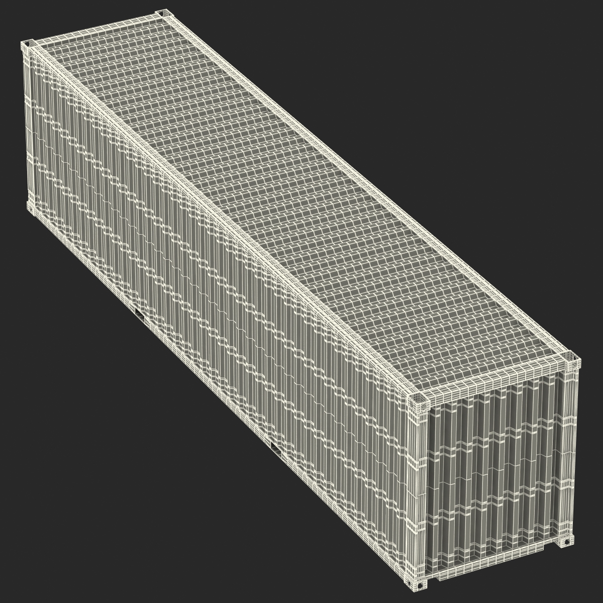 40 ft High-Cube Container Red 3D model