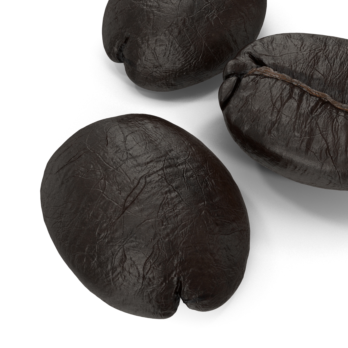 3D Roasted French Coffee Bean