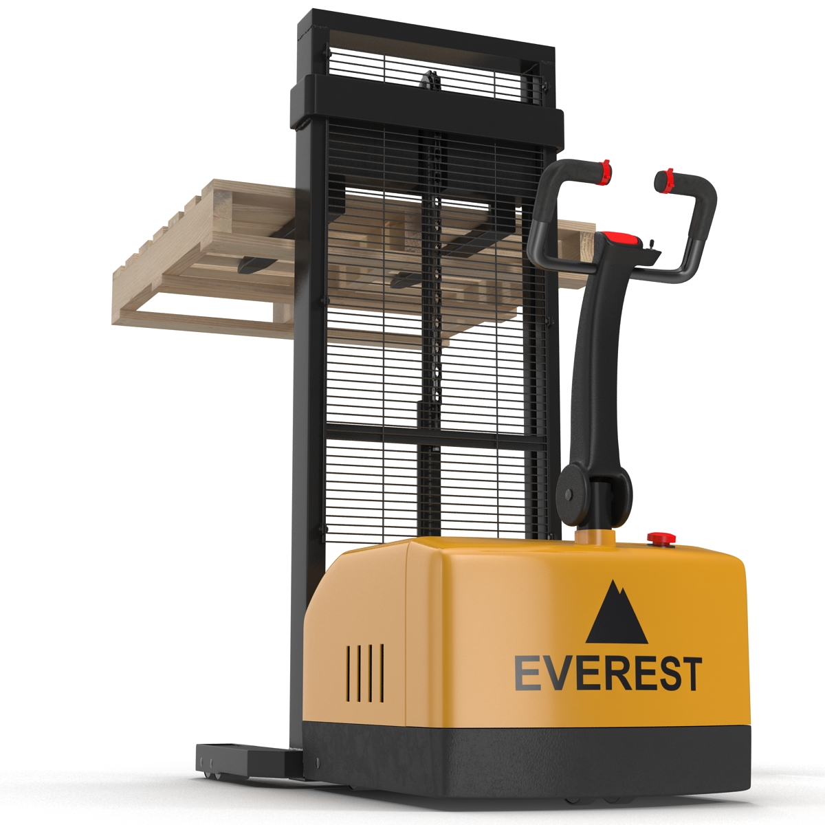 3D Electric Walkie Stacker and Wooden Pallet