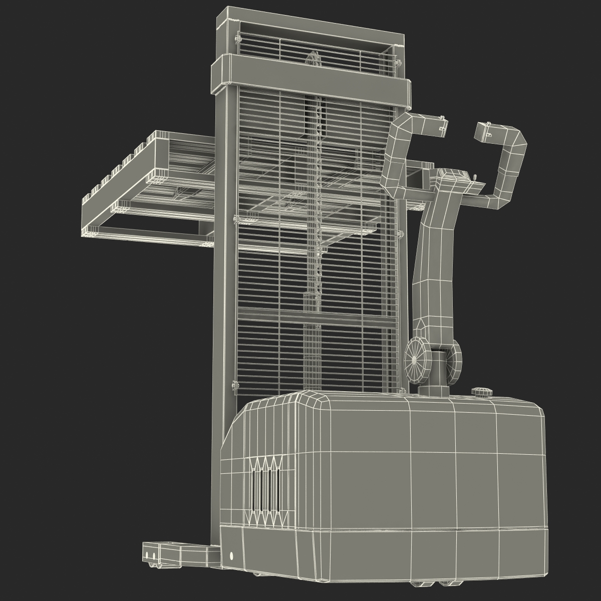 3D Electric Walkie Stacker and Wooden Pallet