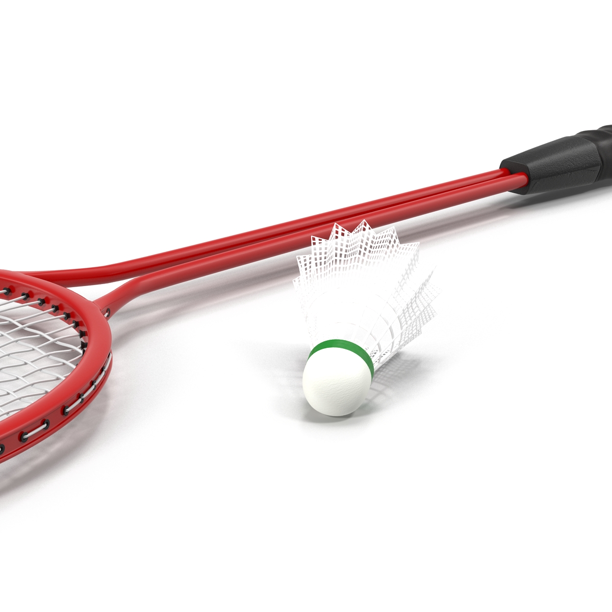 3D Badminton Racket 2 and Shuttlecock 2