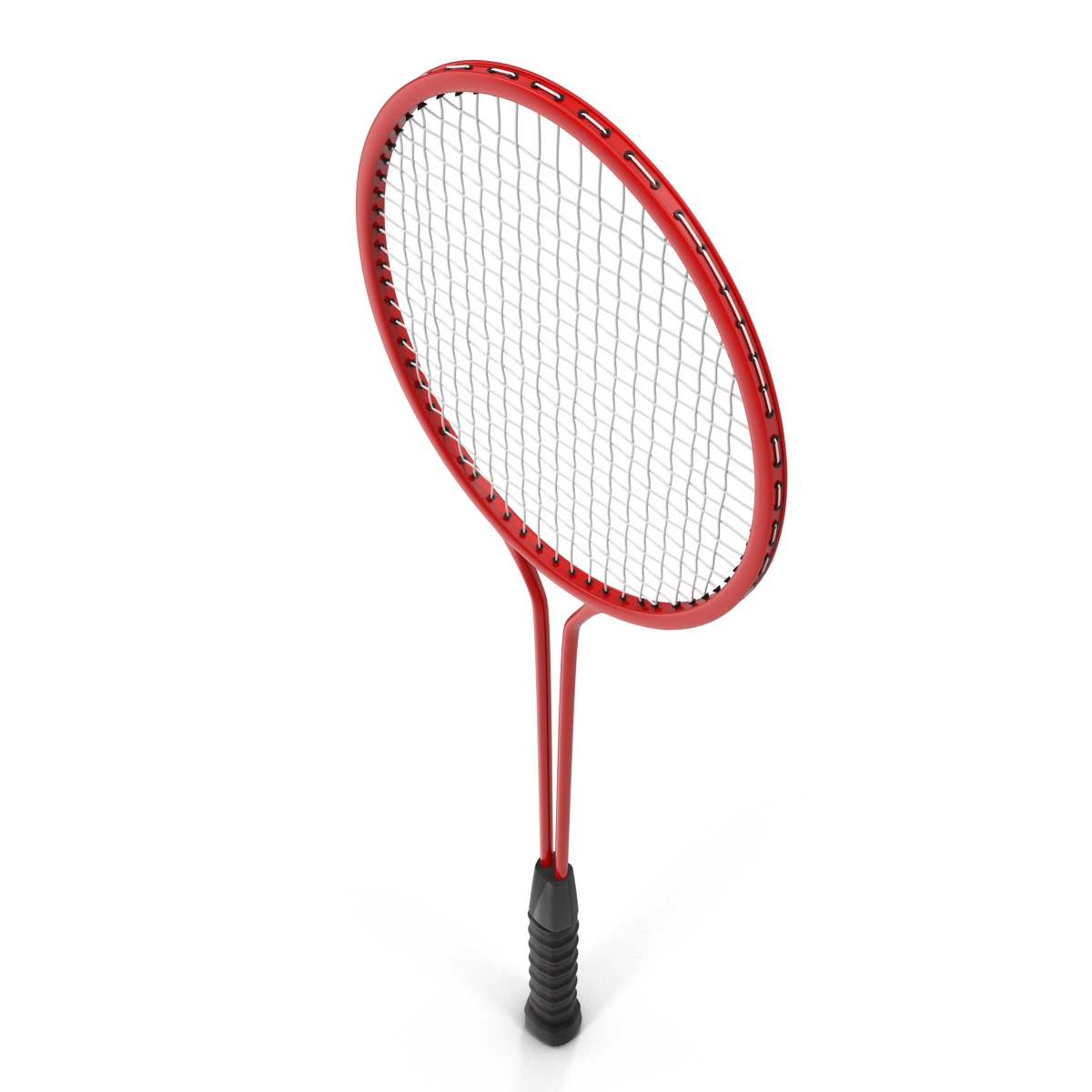 Badminton Racket 2 Red 3D