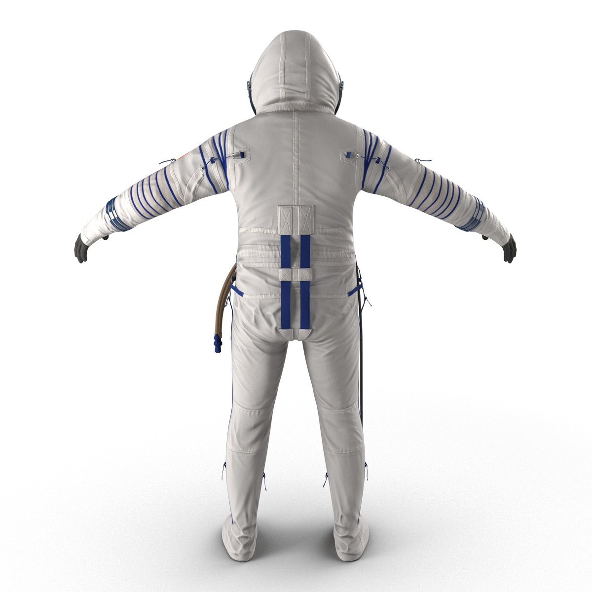 3D Russian Astronaut Wearing Space Suit Sokol KV2 Rigged model