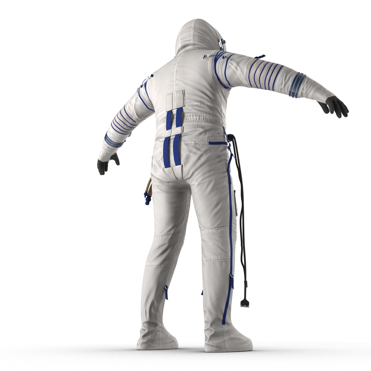 3D Russian Astronaut Wearing Space Suit Sokol KV2 Rigged model