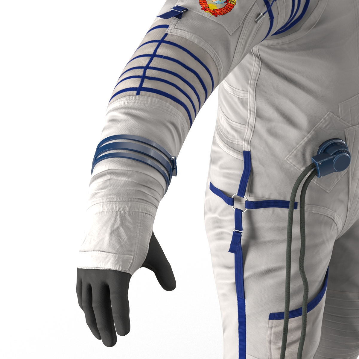 3D Russian Astronaut Wearing Space Suit Sokol KV2 Rigged model