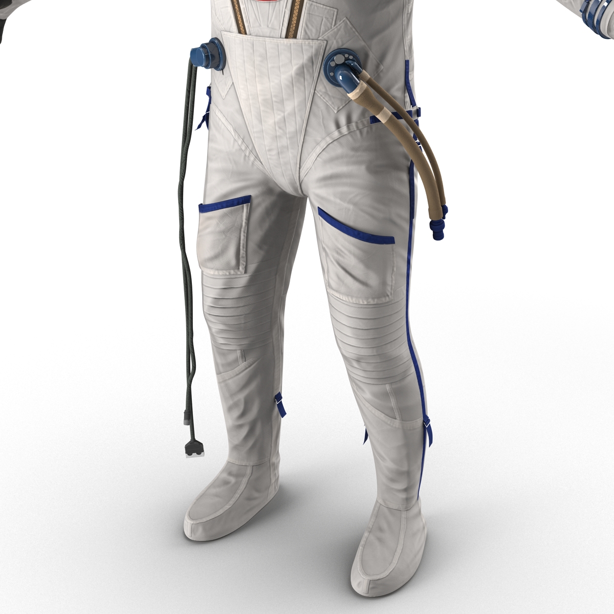 3D Russian Astronaut Wearing Space Suit Sokol KV2 Rigged model