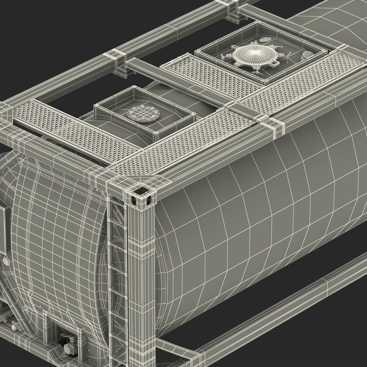 3D ISO Tank Container model