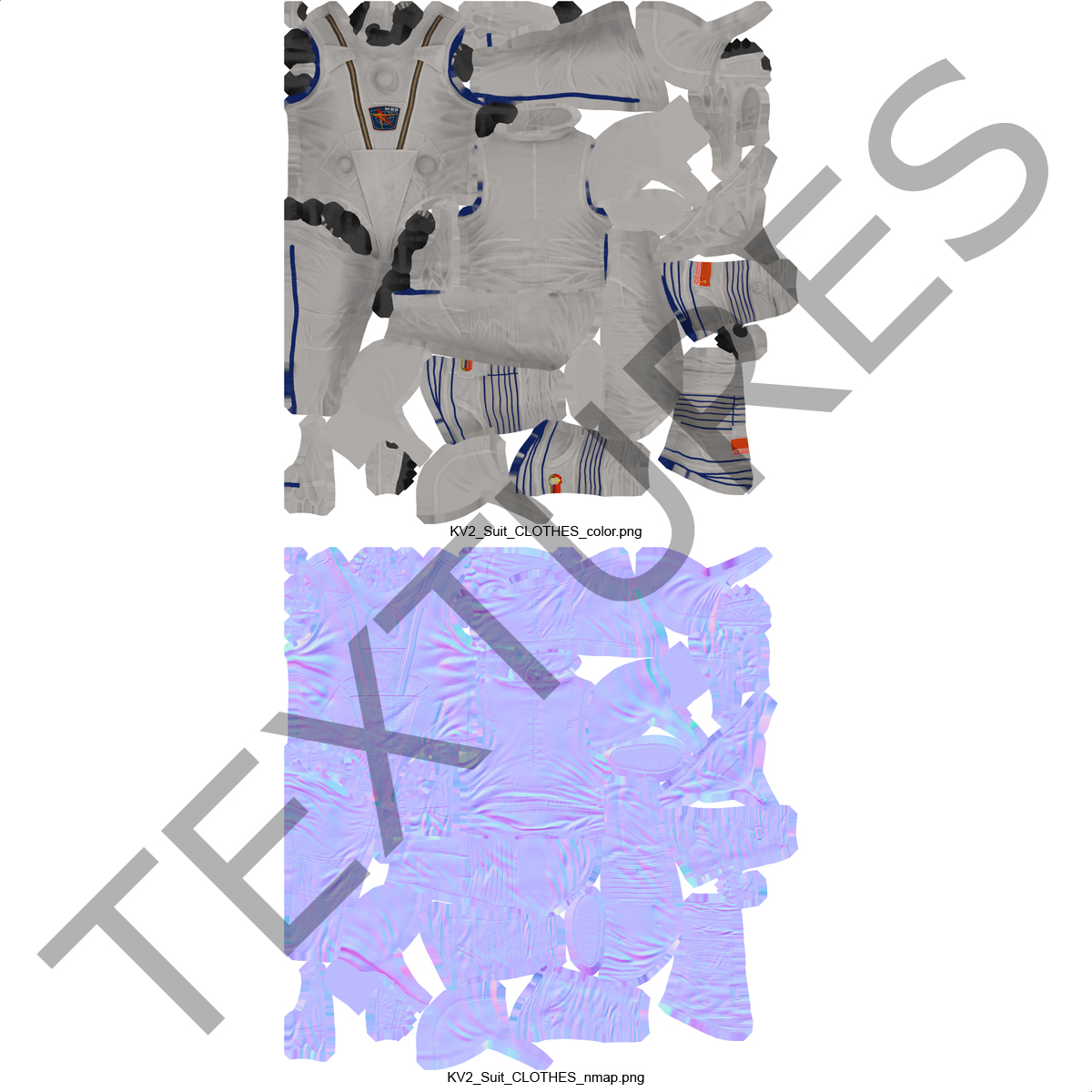 3D model Russian Astronaut Wearing Space Suit Sokol KV2 Rigged 2