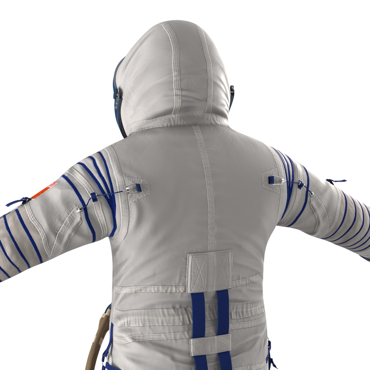 3D model Russian Astronaut Wearing Space Suit Sokol KV2 Rigged 2