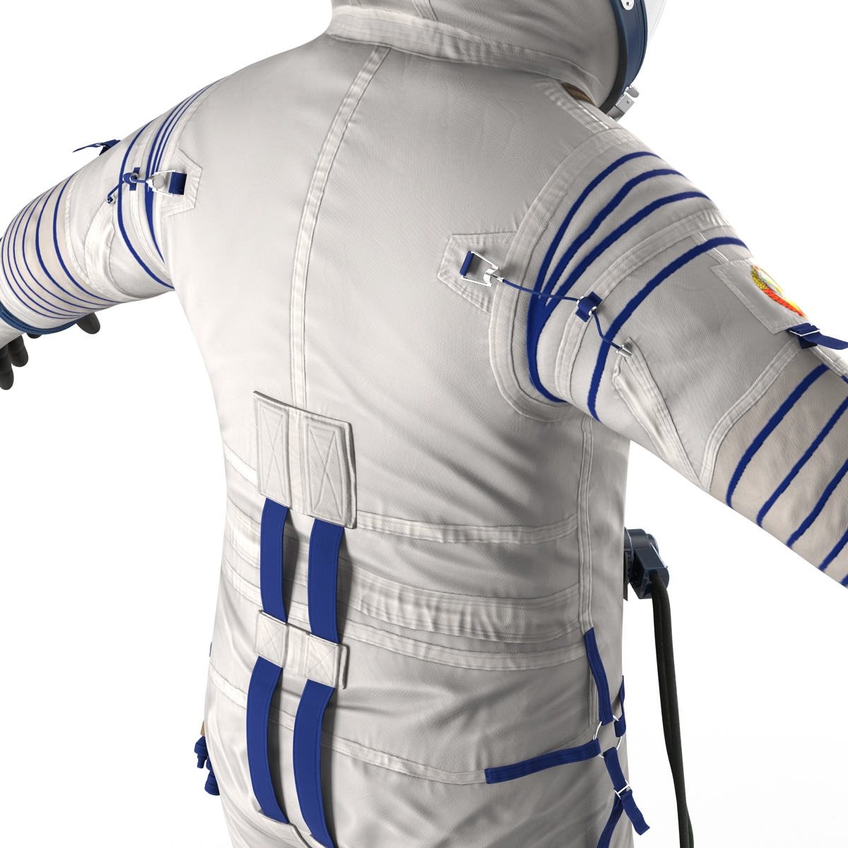 3D model Russian Astronaut Wearing Space Suit Sokol KV2 Rigged 2