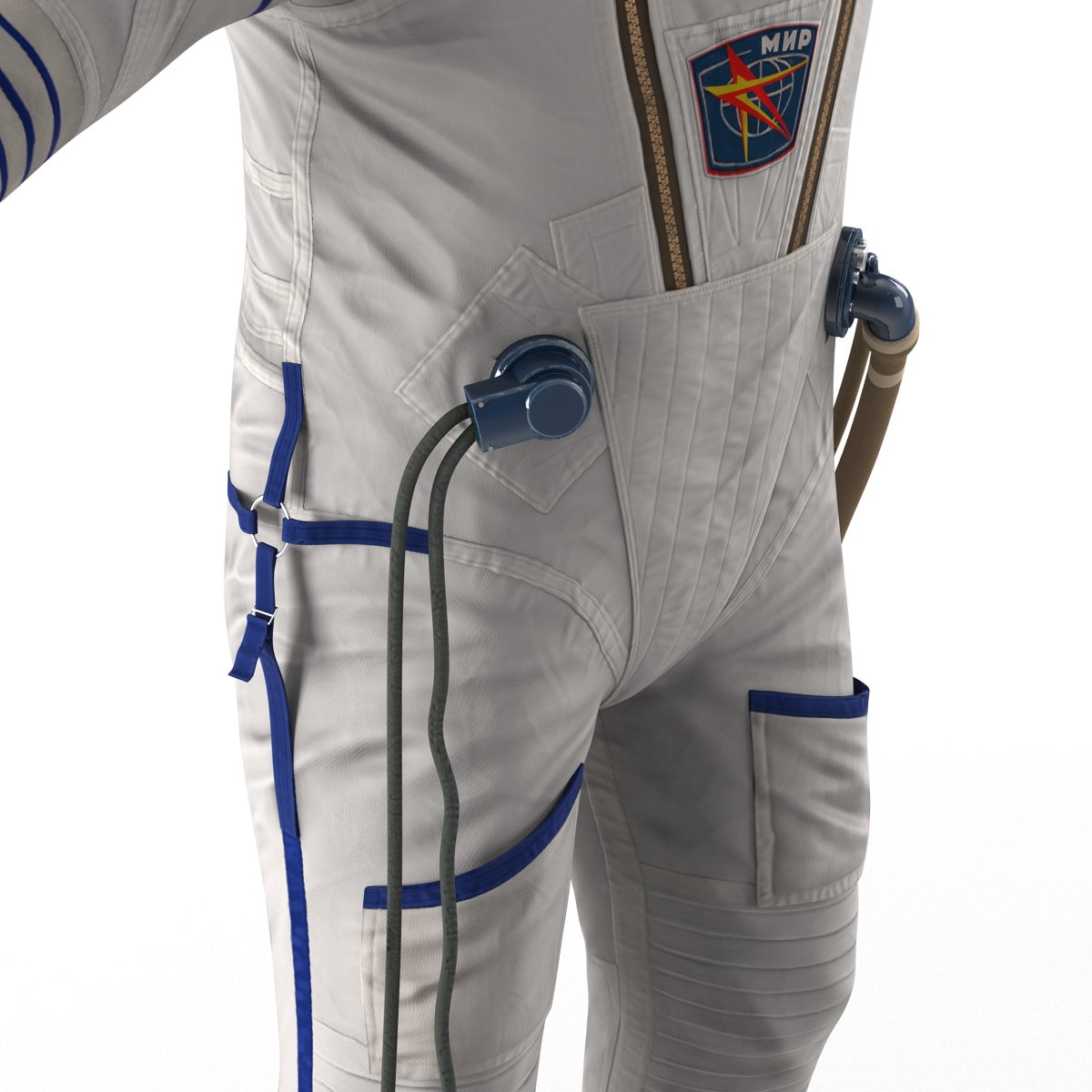 3D model Russian Astronaut Wearing Space Suit Sokol KV2 Rigged 2