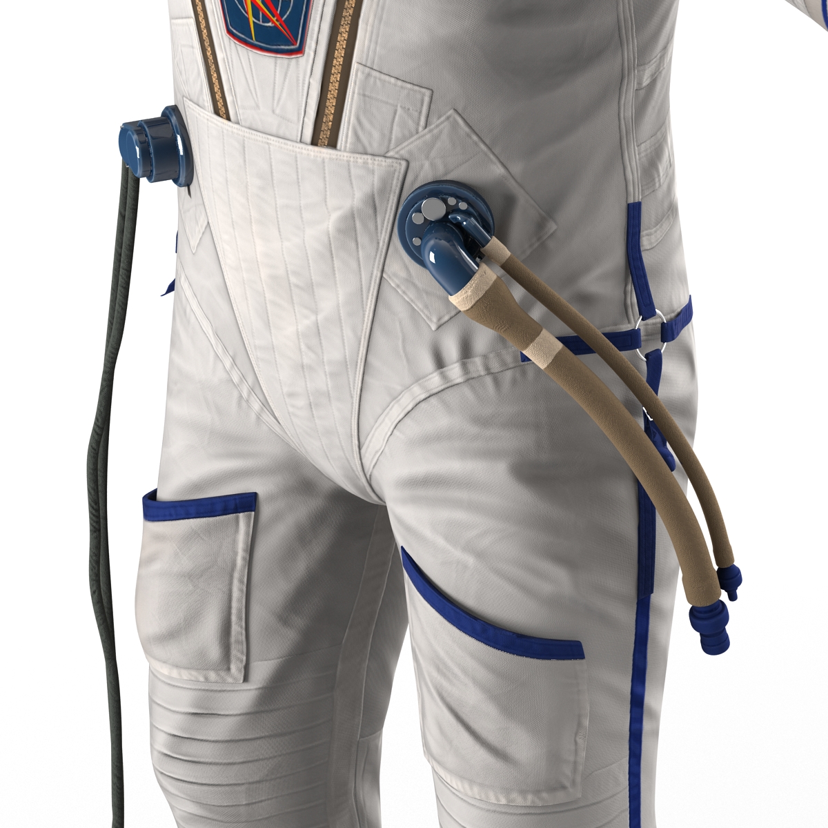 3D model Russian Astronaut Wearing Space Suit Sokol KV2 Rigged 2