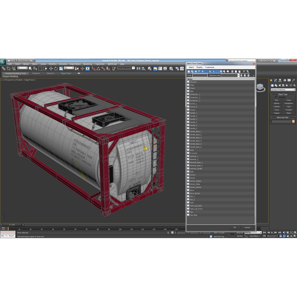 3D ISO Tank Container Generic