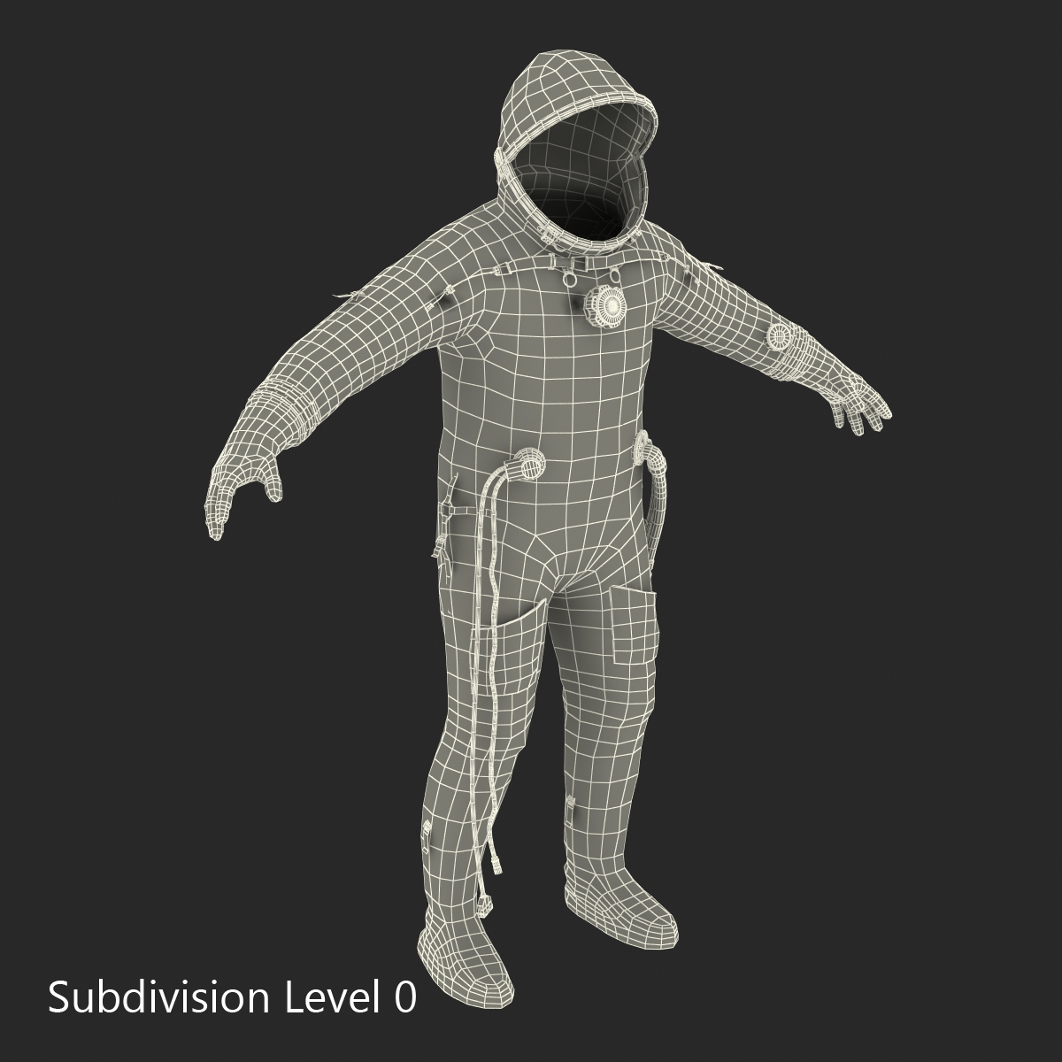 3D model Russian Space Suit Sokol KV2 Rigged