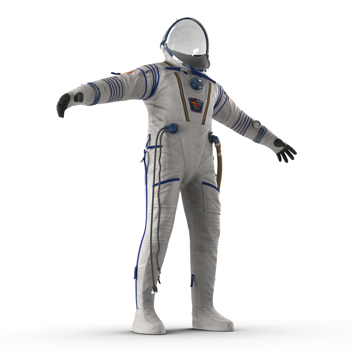 3D model Russian Space Suit Sokol KV2 Rigged