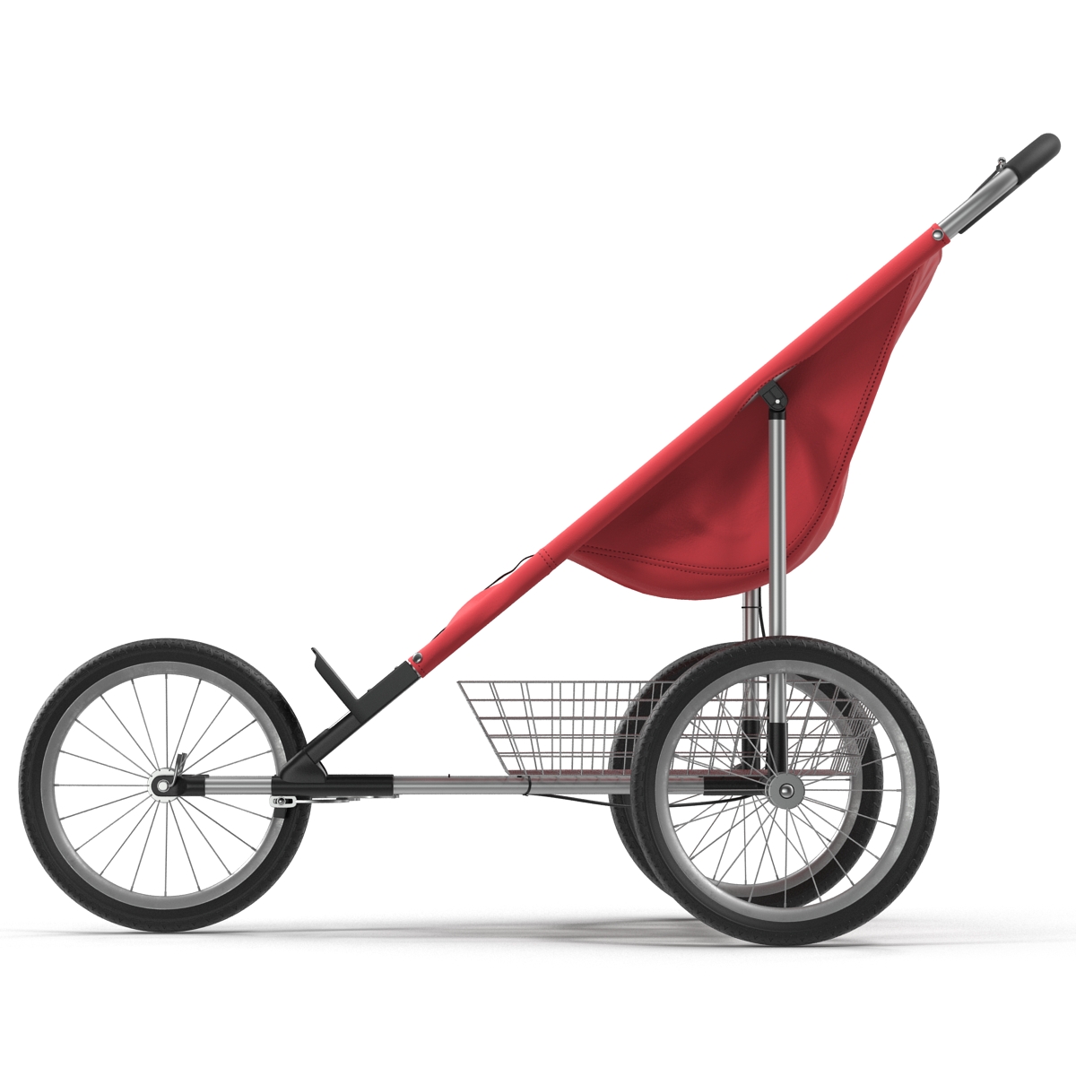 3D model Jogging Stroller Red