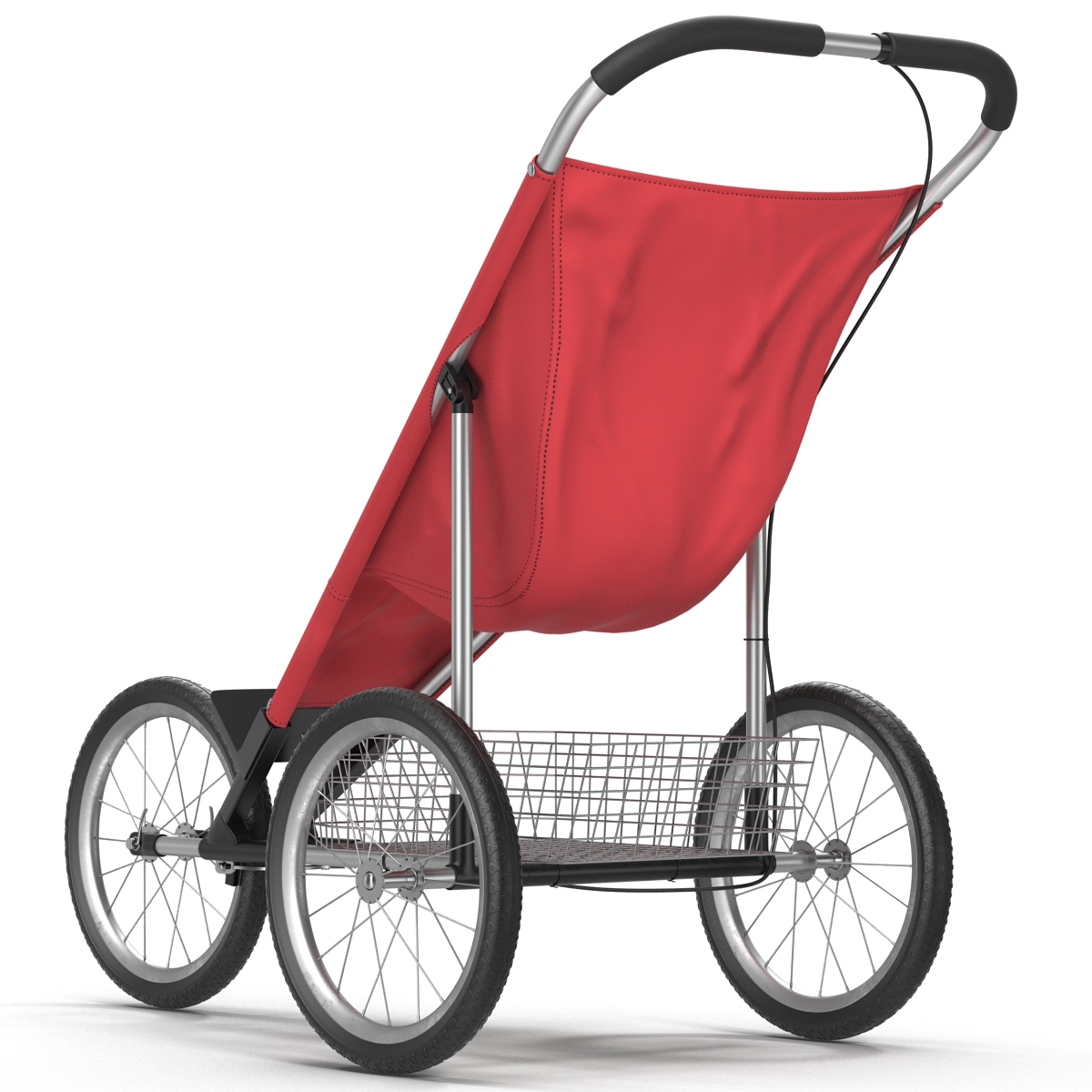 3D model Jogging Stroller Red