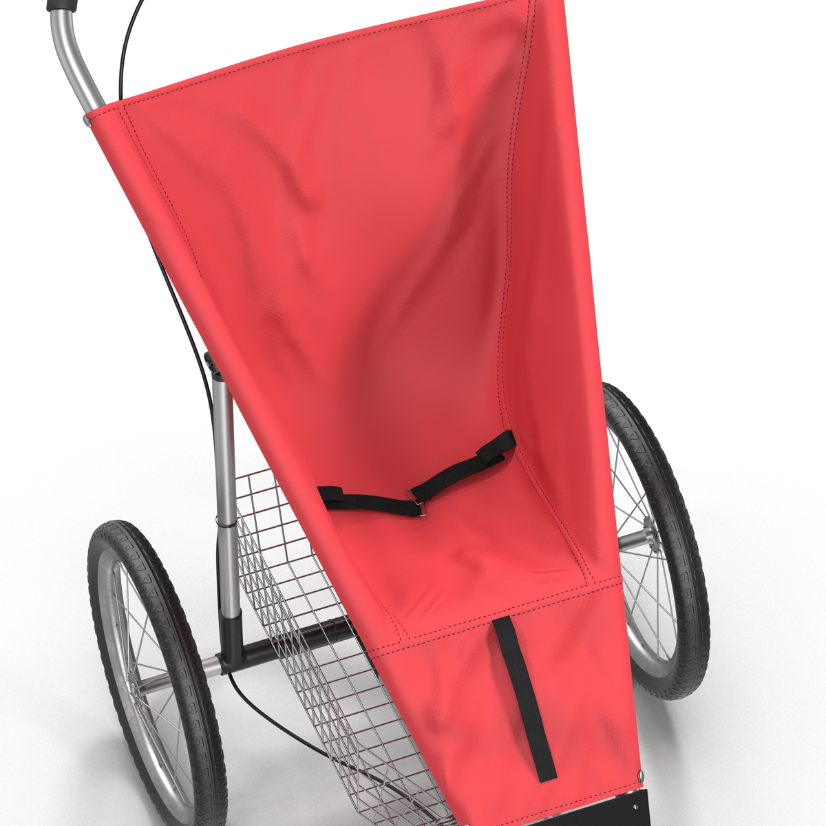 3D model Jogging Stroller Red