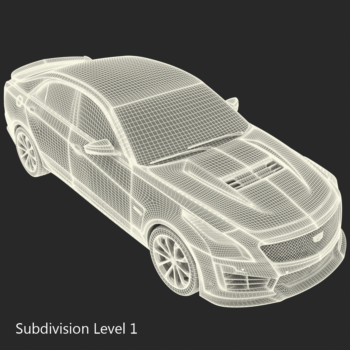 3D Cadillac CTS-V 2016 Rigged